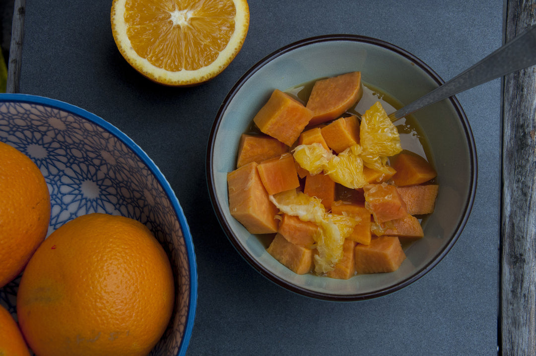 Orangenäpfel mit Süßkartoffel