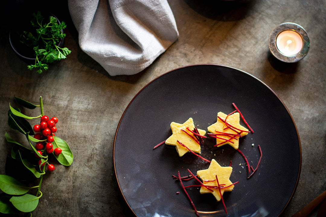 Polenta Christmas Stars with Gorgonzola