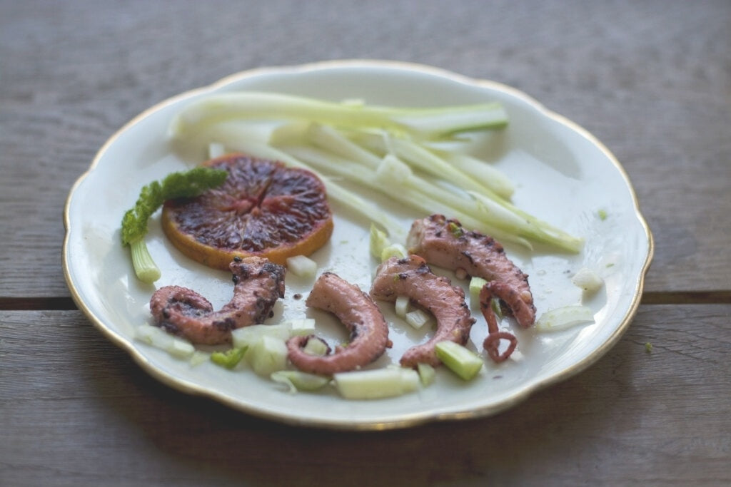 Salade met octopus