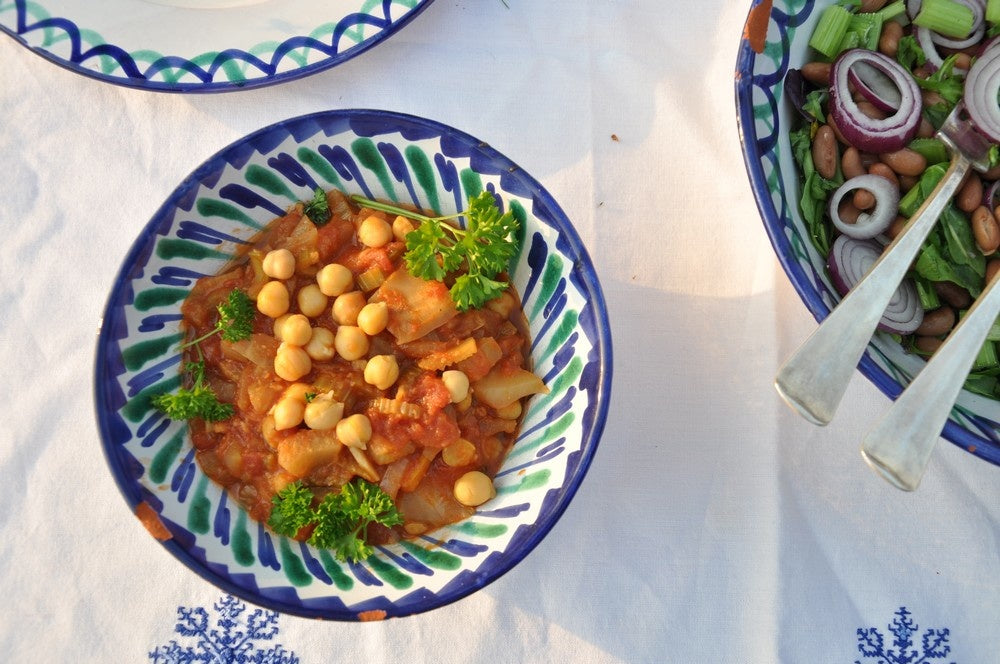 Vegan stoof met venkel en kikkererwten